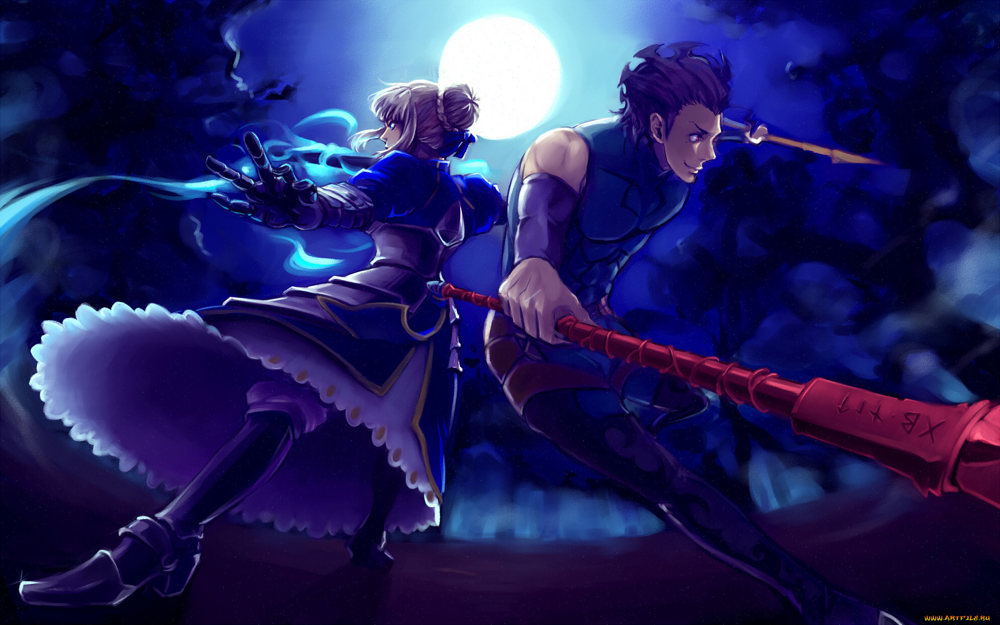 , fate, zero, fatezero, lancer, saber